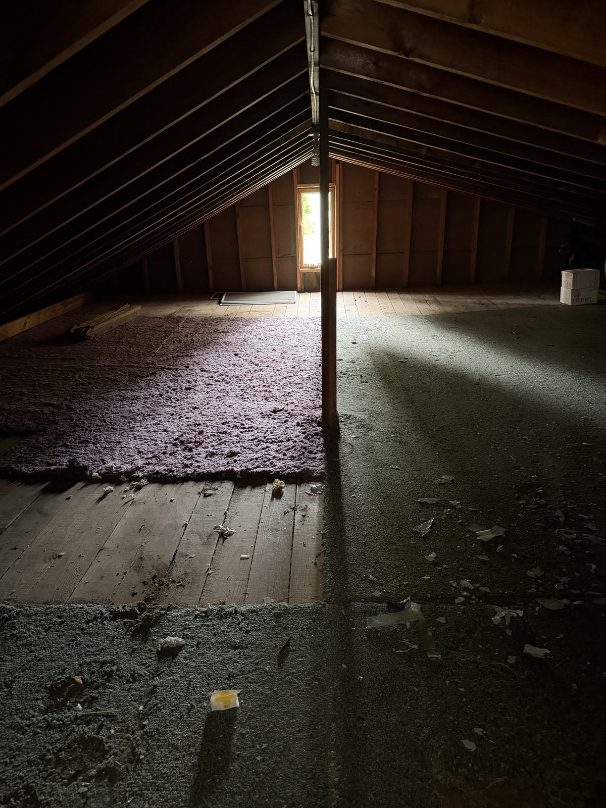Cleared low-clearance attic after MD Junk Pros cleanout in Central Maryland