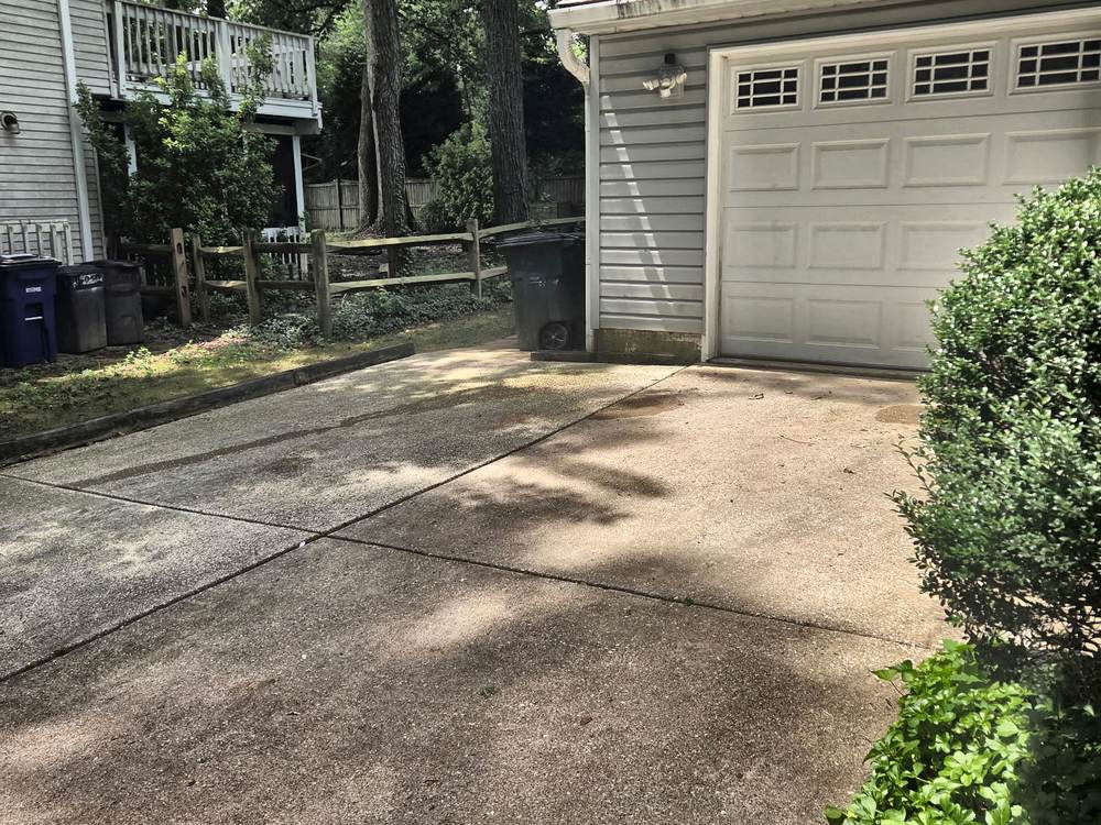 Same driveway cleared and empty after the garage cleanout on Sunny Spring in Columbia, MD