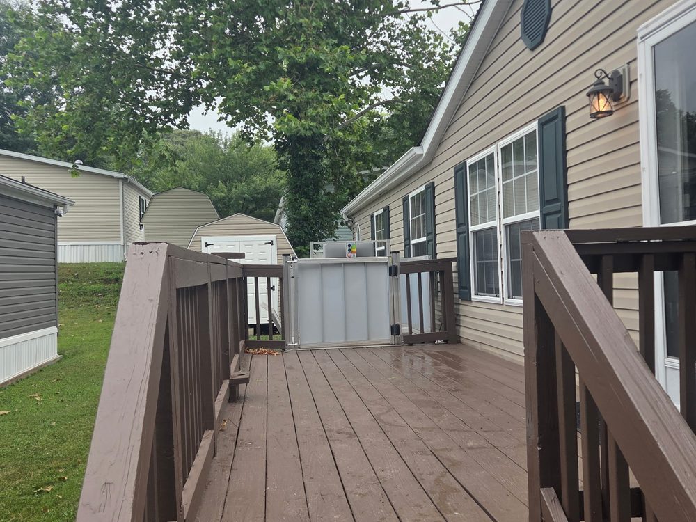 Same deck cleared down to clean boards after the porch cleanup on Linda Place in Hanover, MD